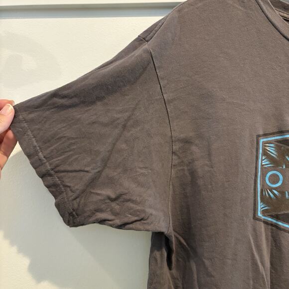 O’Neill‎ Shirt Men Sz Large Dark Gray Short Sleeve Graphic Tee Surf Beach Casual - Picture 4 of 9